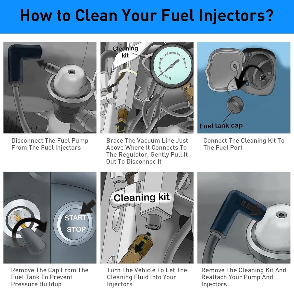 Fuel Injectors 4 PCS Pack of 2 D7598