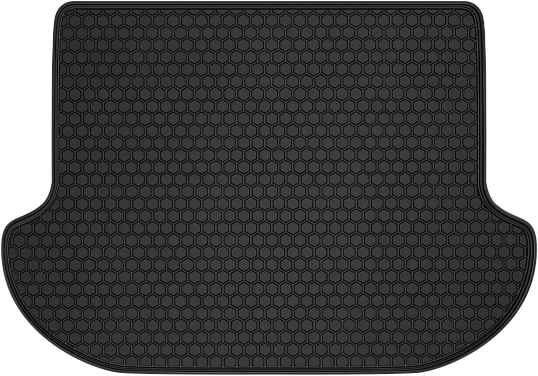 Black All Weather Rubber Car Floor Mats Front and Rear Row Set C8130