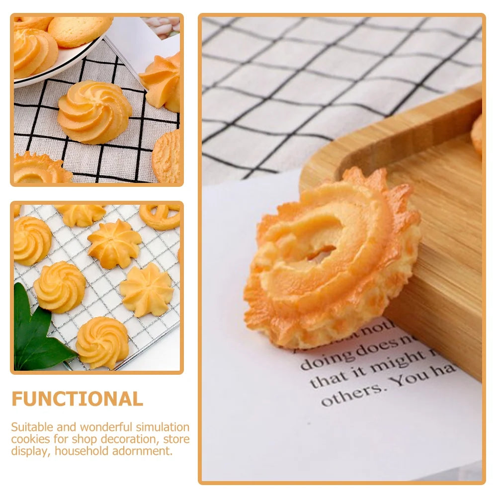 54 Pcs Dollhouse Miniatures Cookies Chocolate Popcorn Biscuit Fake Candy Food Plaything I218271