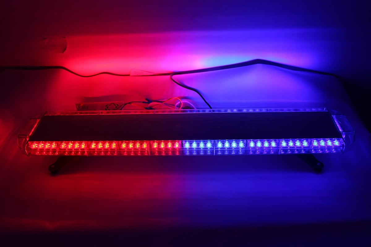 88W LED Flashing Strobe Light 17 Modes Amber White H360