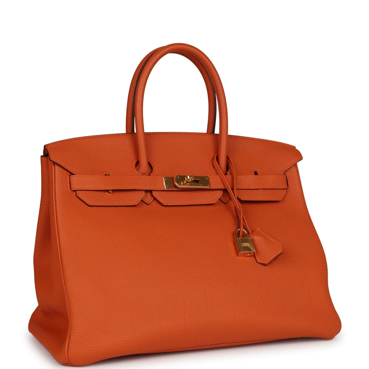 Pre-owned Orange Clemence Leather Handbag R452671
