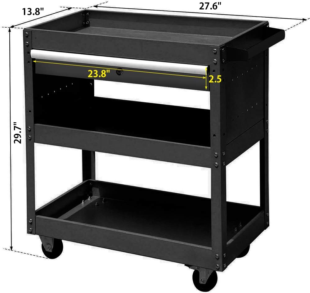 Heavy Duty Rolling Tool Cart with Wheels and Drawers O1858