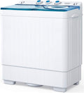 Compact Twin Tub Portable Mini Washing Machine 26lbs Capacity, Washer(18lbs)&Spiner(8lbs) (White&Blue) V2826