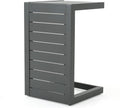 Silver Aluminum C-Shaped End Table U762