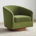 Ivory White Fabric Swivel Accent Chair G61836