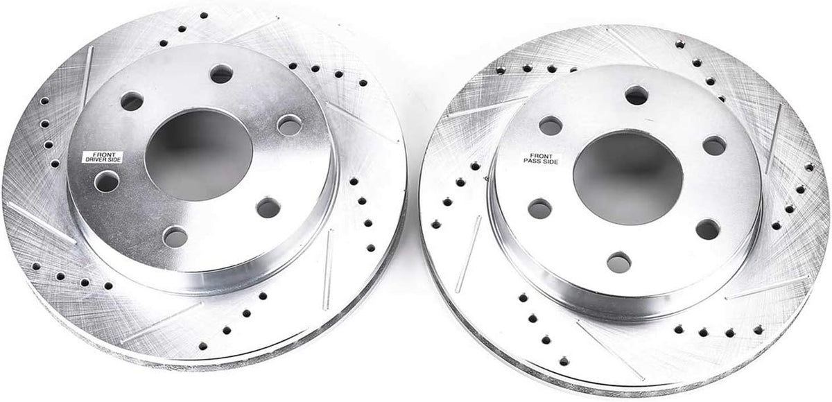 Front Evolution Drilled & Slotted Rotor Pair P25156