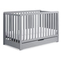 Gray 4-in-1 Convertible Crib with Trundle Drawer L40108