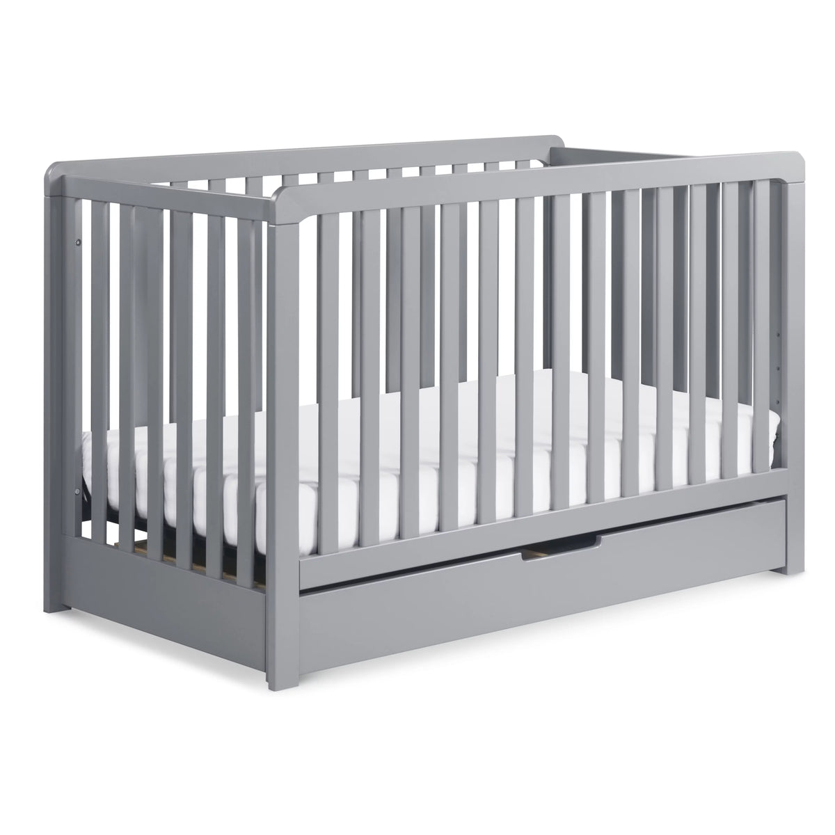 Gray 4-in-1 Convertible Crib with Trundle Drawer L40108