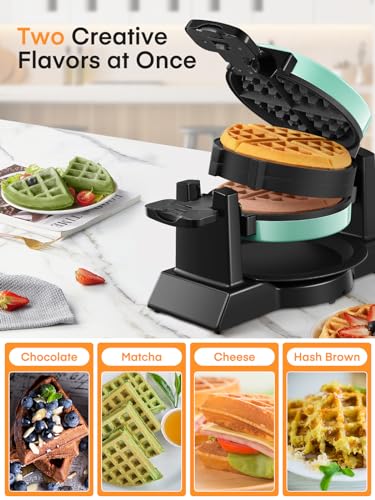 1400W Double Belgian Waffle Maker X62566