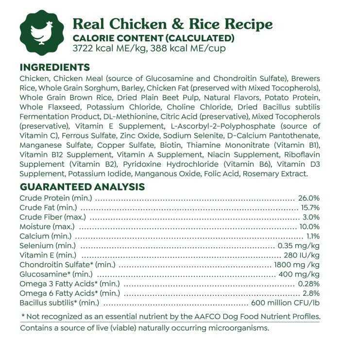 High Protein Chicken & Rice Dry Dog Food R4272