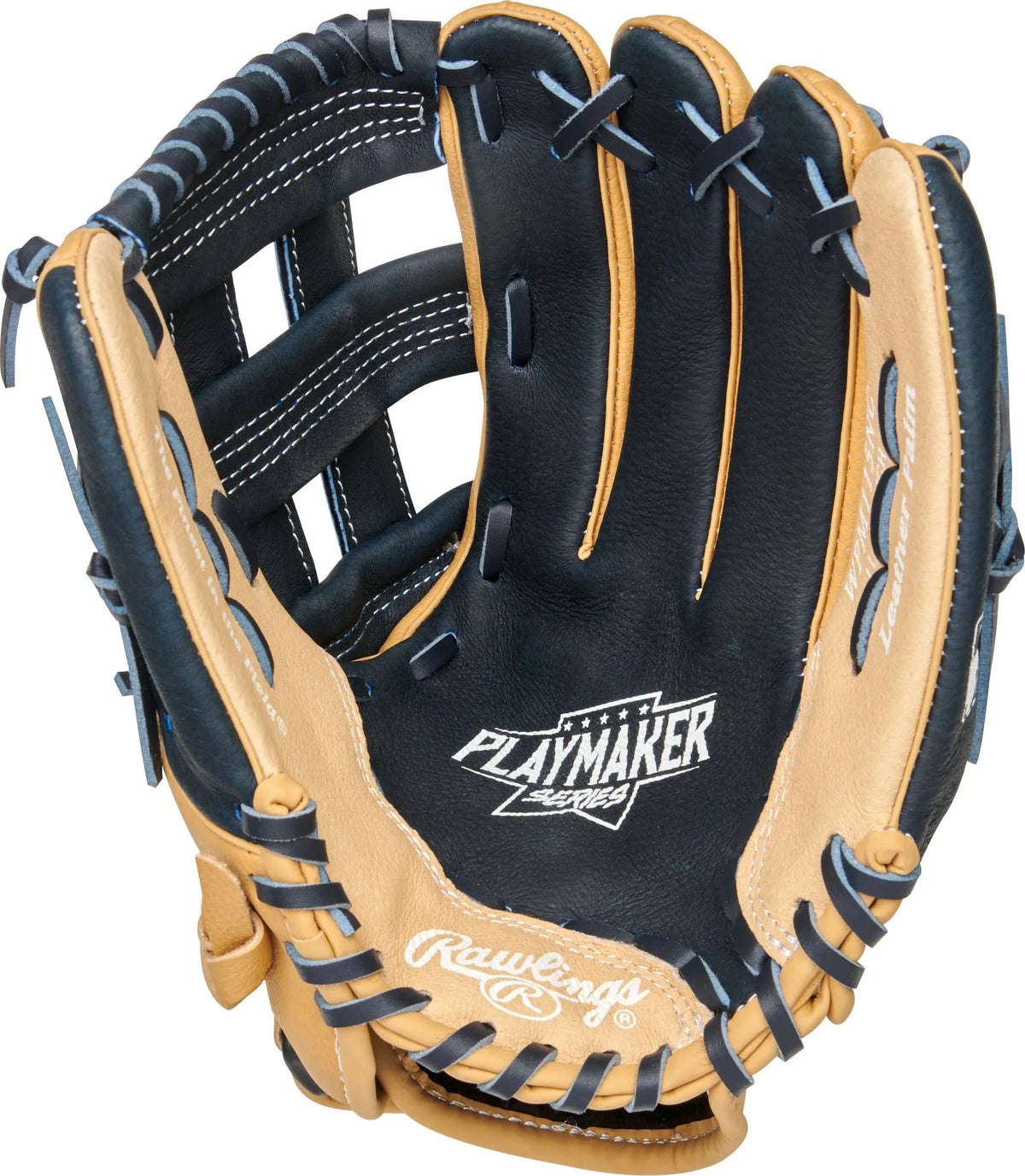 Youth Baseball Glove, Camel/Navy, 11.5 inch, Right Hand Throw U3853