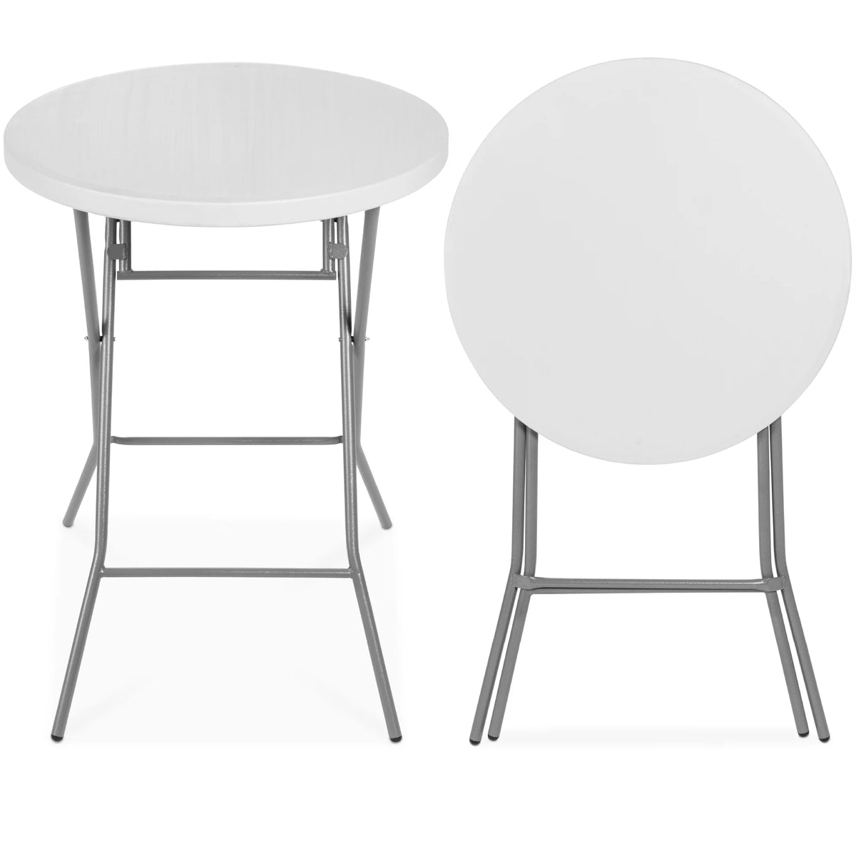 32in White Folding Bar Height Table K2288