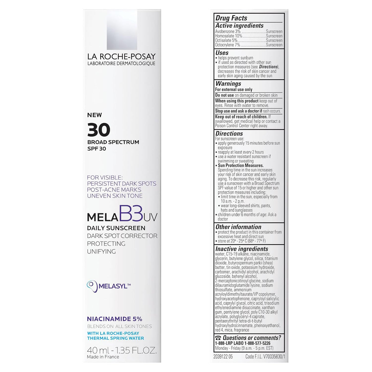 SPF 30 Face Sunscreen Moisturizer with Niacinamide 40ML E9434