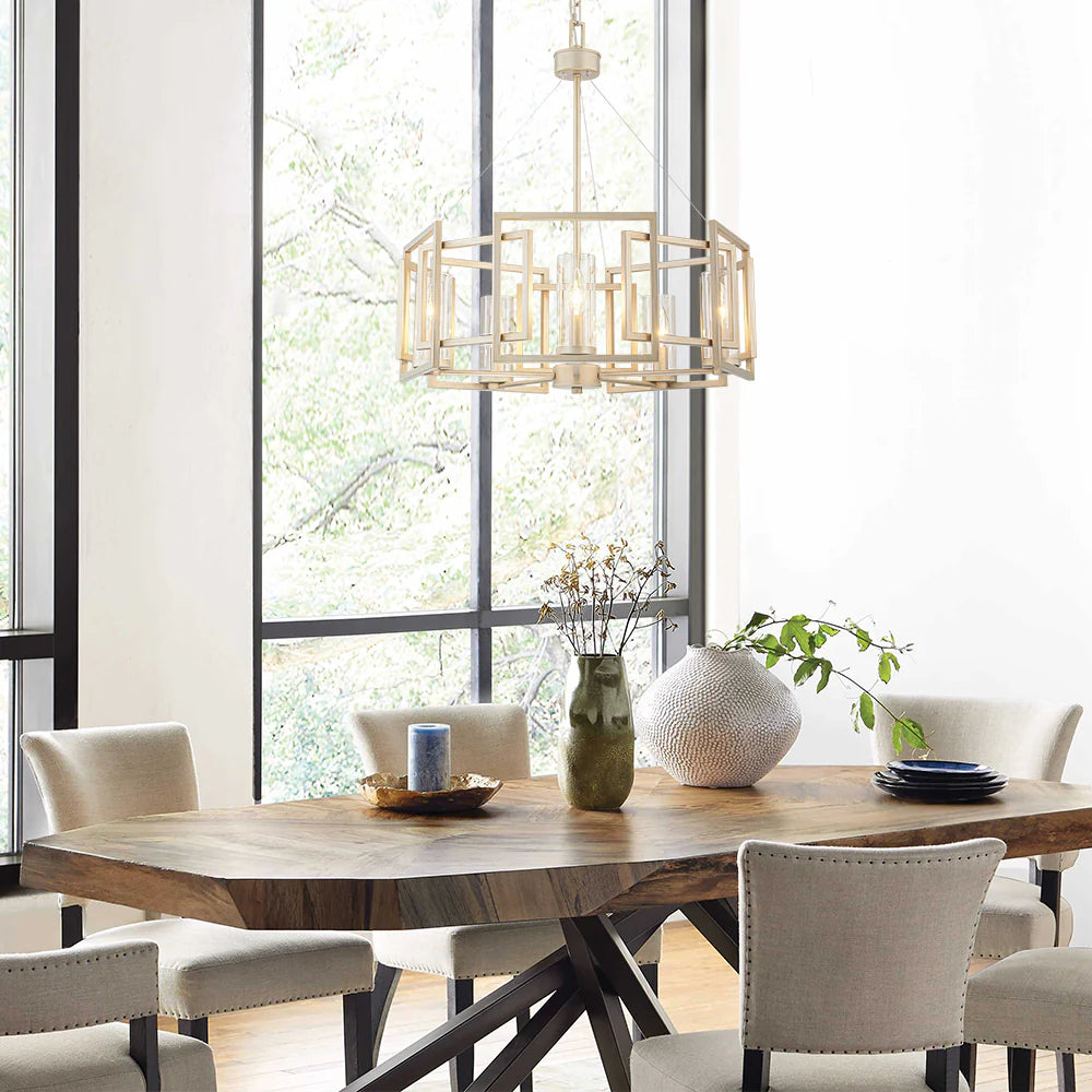 5-Light Dimmable Drum Chandelier Y308704