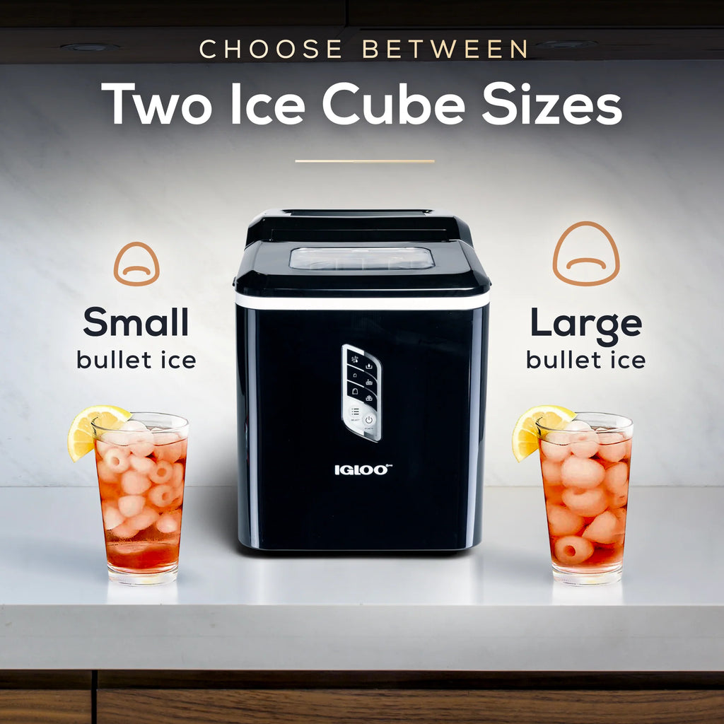 Black 26-Pound Automatic Self-Cleaning Ice Maker B4642