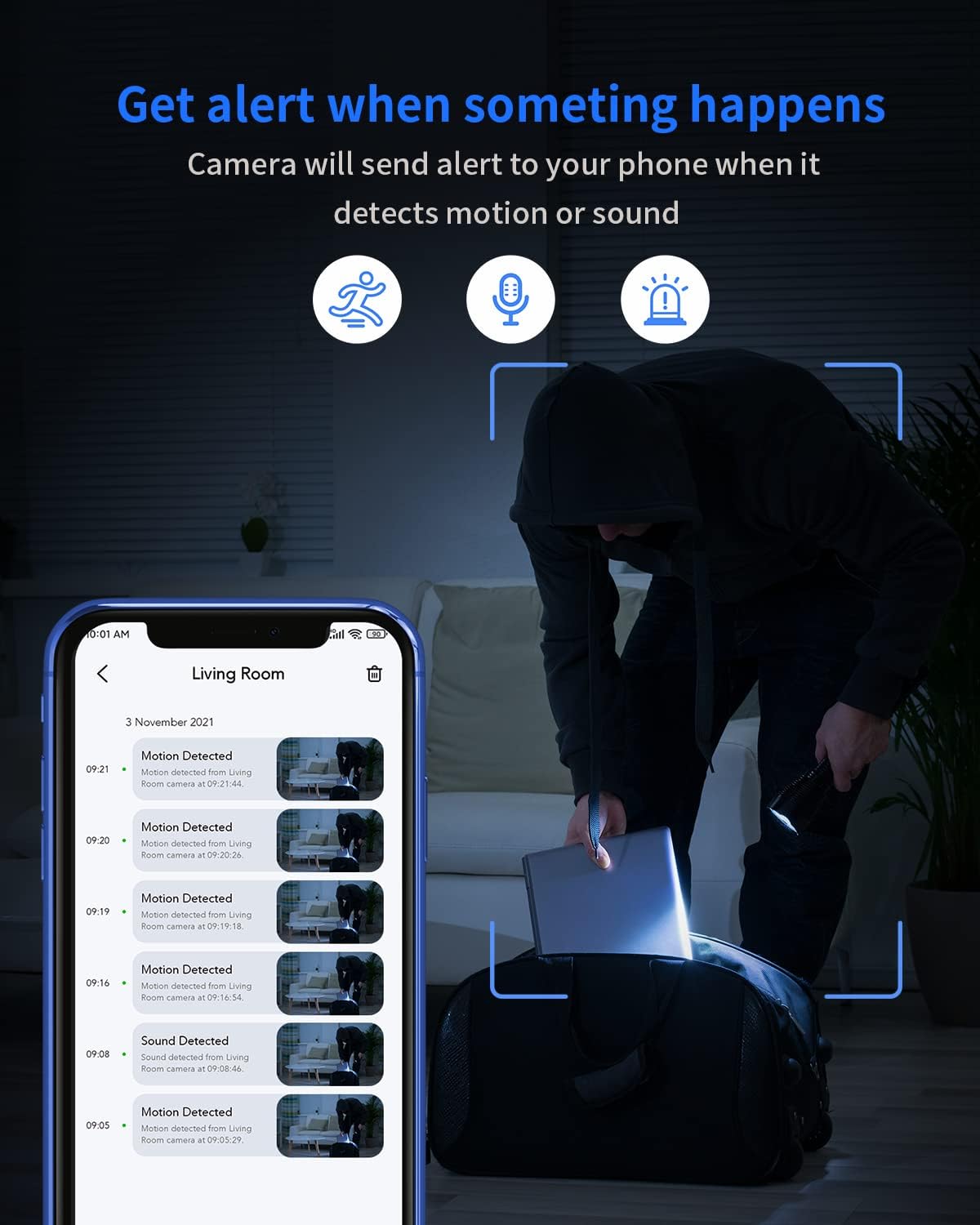 1080P Wi-Fi Security Camera with Night Vision, 2-Way Audio, Motion Detection, 2 Pack I76775