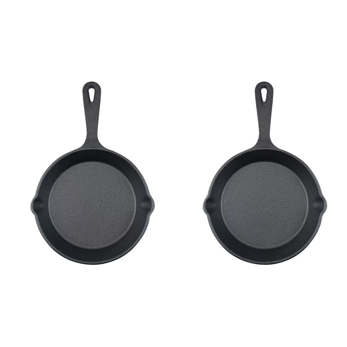 2pcs Mini Cast Iron Skillet Non-stick Frying Pan D613692