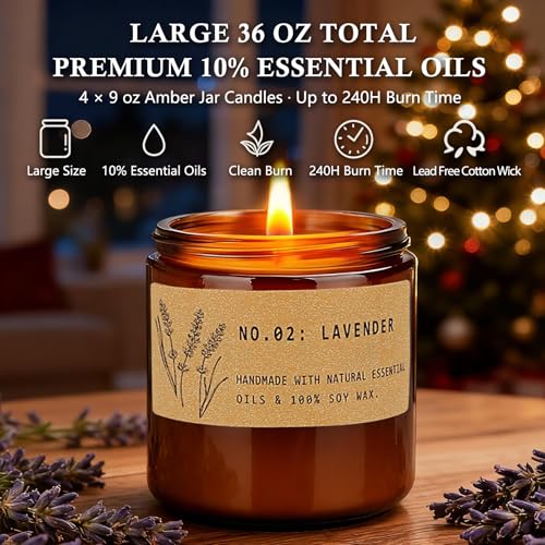 6 Pack Soy Scented Candles 21 oz Jar W2160