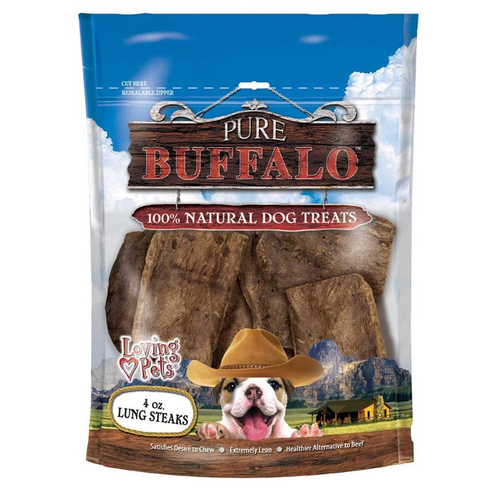 Pure Buffalo Lung Steaks Dog Treat Y841