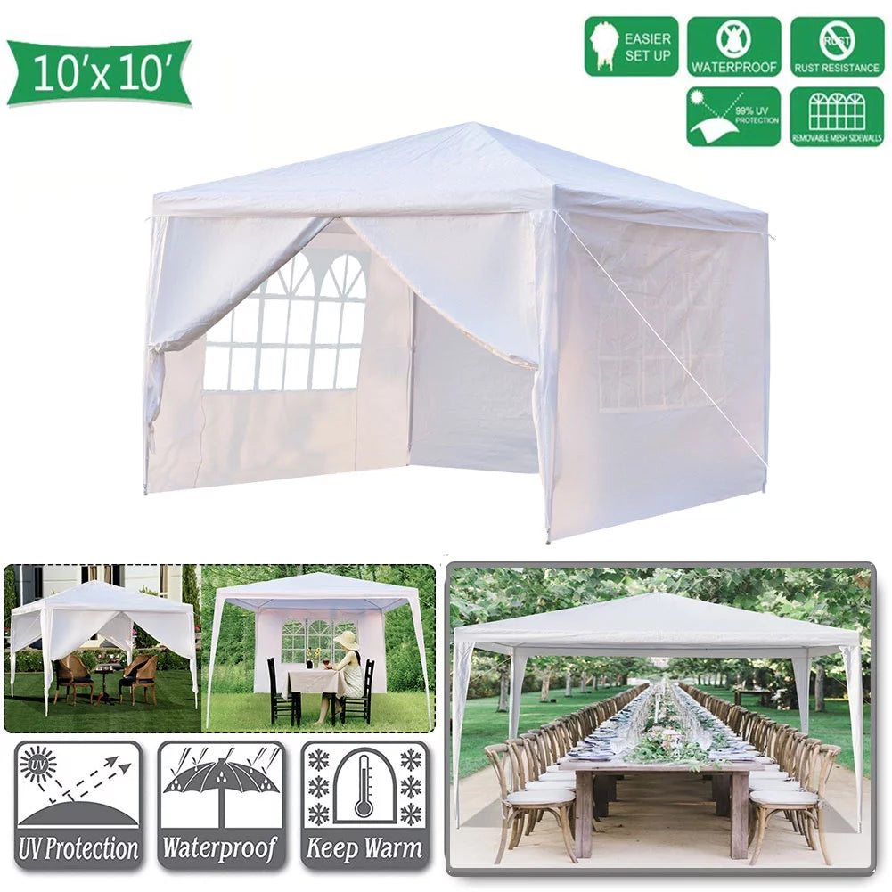 10' x 10' White 4 Sides Waterproof Tent V640227