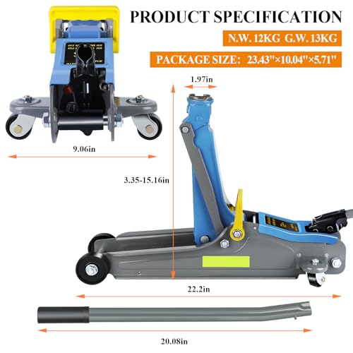 2T Portable Hydraulic Floor Jack P299122