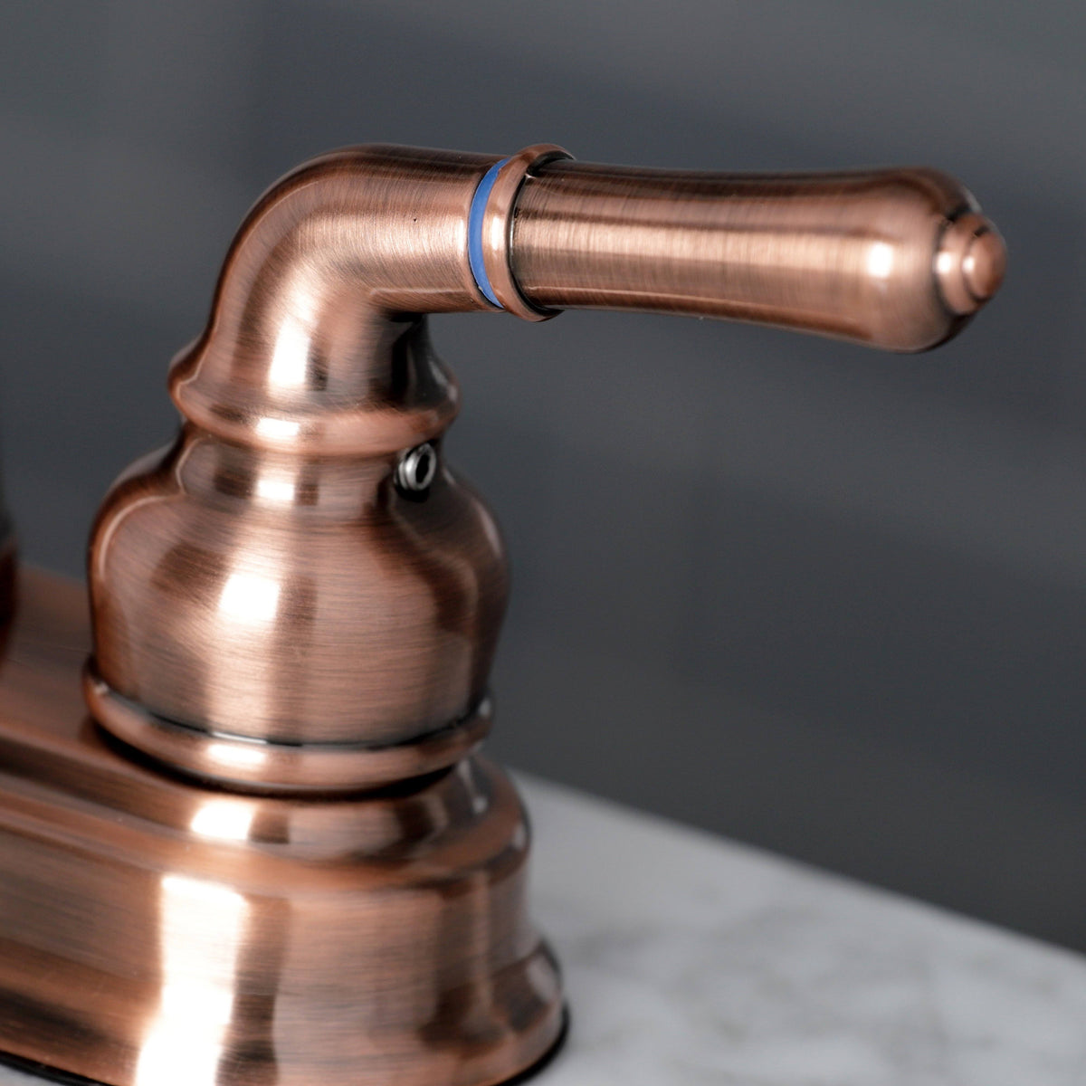 Satin Nickel & Polished Brass Two-Handle Centerset High-Arch Bar Faucet H525667