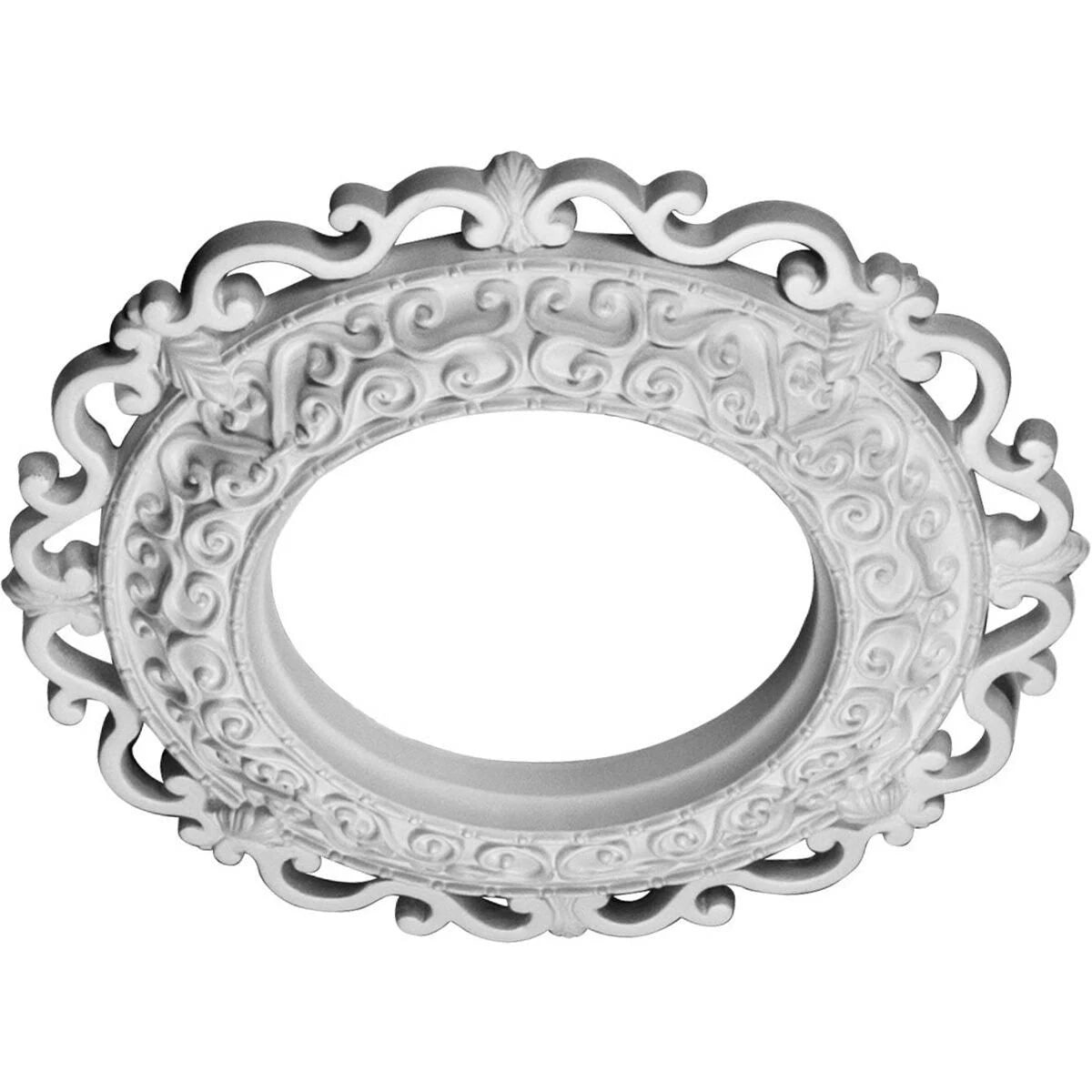 13 1/4x22OD x 6 5/8x22ID x 1 1/8x22P Hand-Painted Ceiling Medallion N8505