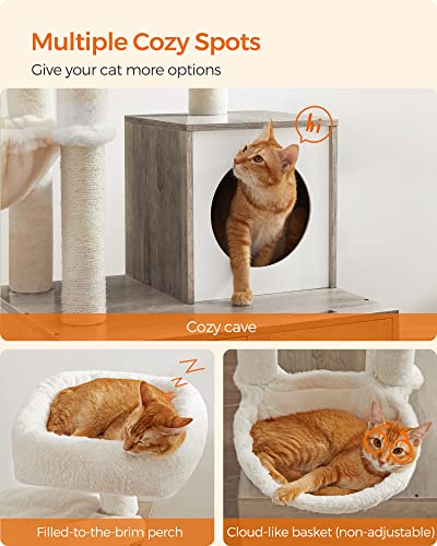 2-in-1 Cat Tree with Litter Box Enclosure O22971