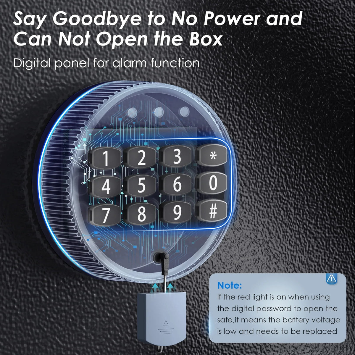 3-Gun Safe with LED Light, Digital Keypad, Alarm System G9336