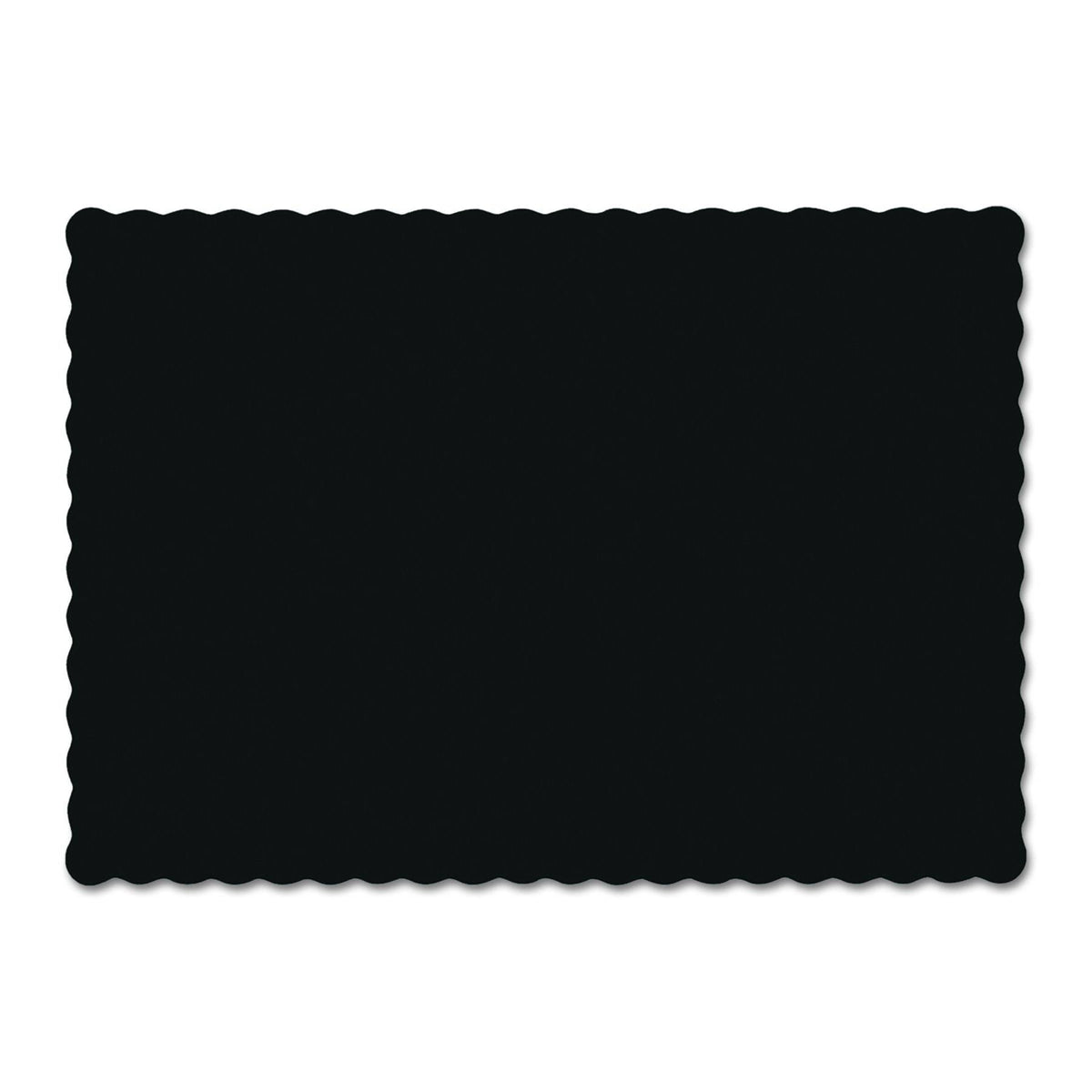 Black Scalloped Edge Placemats, 1000 Count A257317