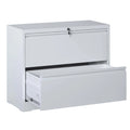 White 2 Drawer Locking Metal File Cabinet N251