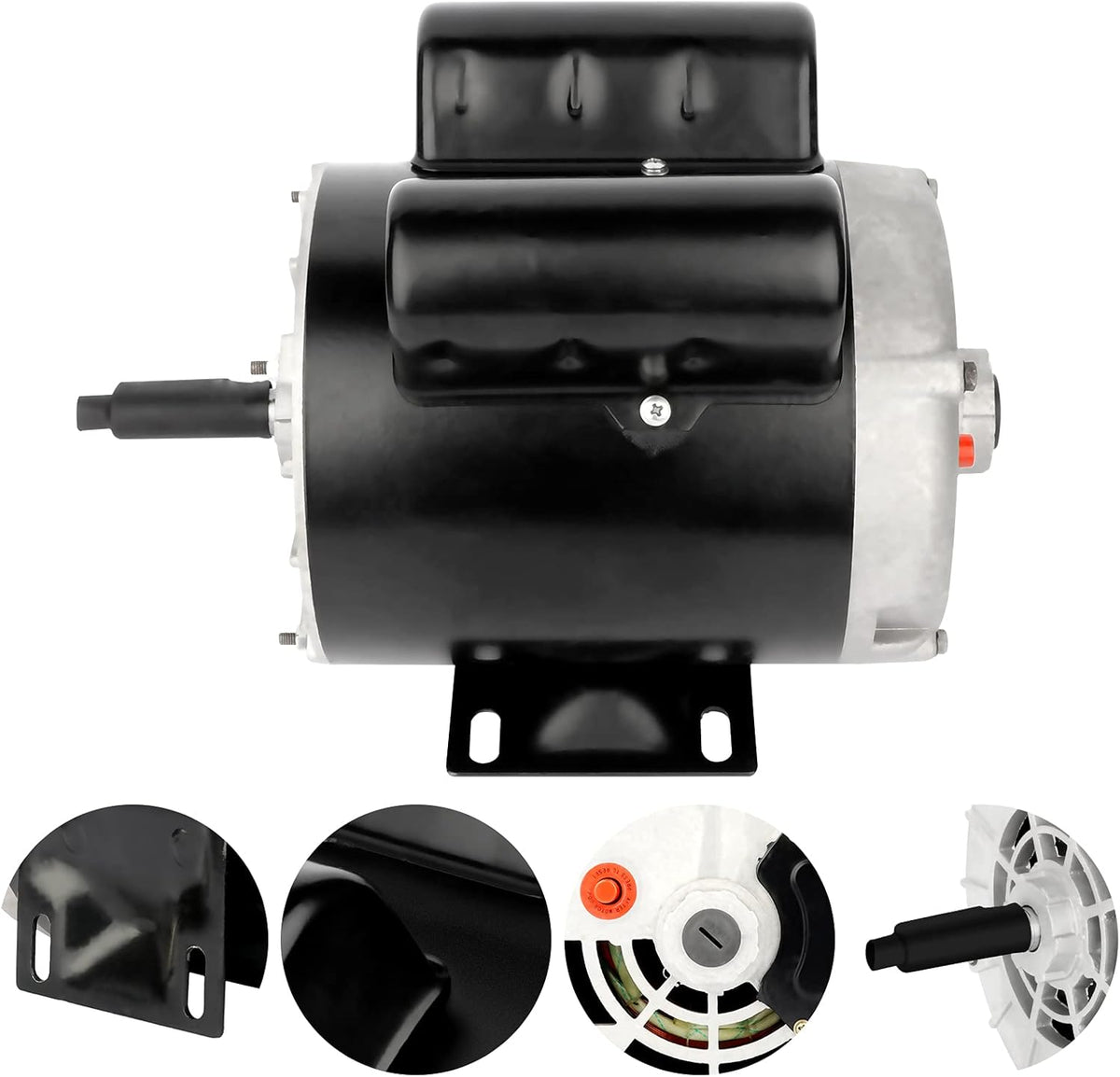 2HP SPL Air Compressor Motor Single Phase Electric Motor 3450RPM 115/230V 56 Frame 60HZ ODP CCW V74096