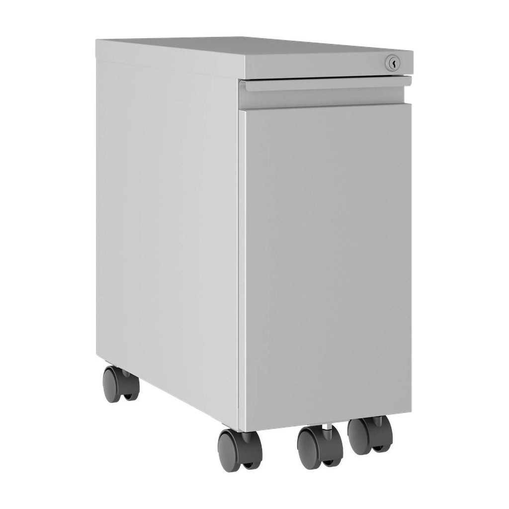 2 Piece Mobile Filing Cabinet Set with 2 Hidden Drawer in Gray G522