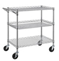 3 Tier Heavy Duty Wire Rolling Utility Cart Z6595