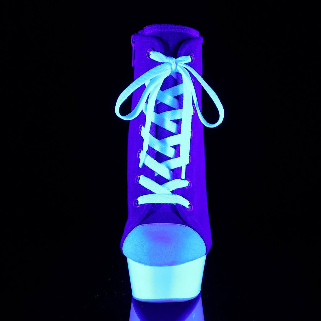 White Canvas Neon White Shoes I44858