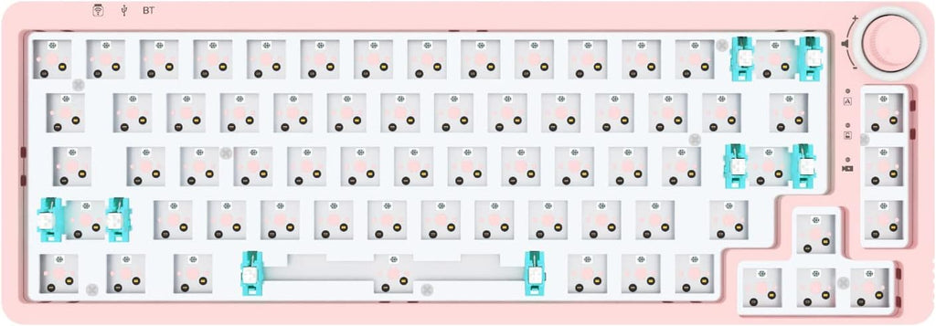 White 67 Keys Hot Swappable Mechanical Keyboard K816