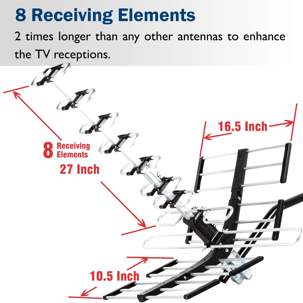 HDTV Antenna with J Mount and 40 ft. RG6 Coaxial Cable D277959