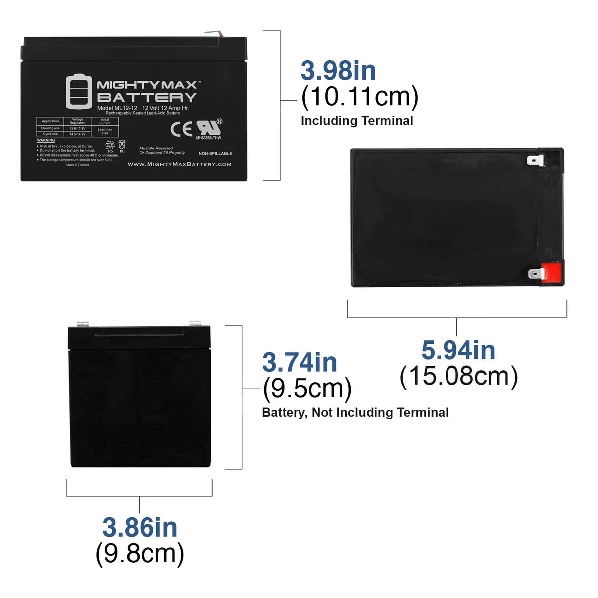 12V 12AH F2 SLA Battery R3097