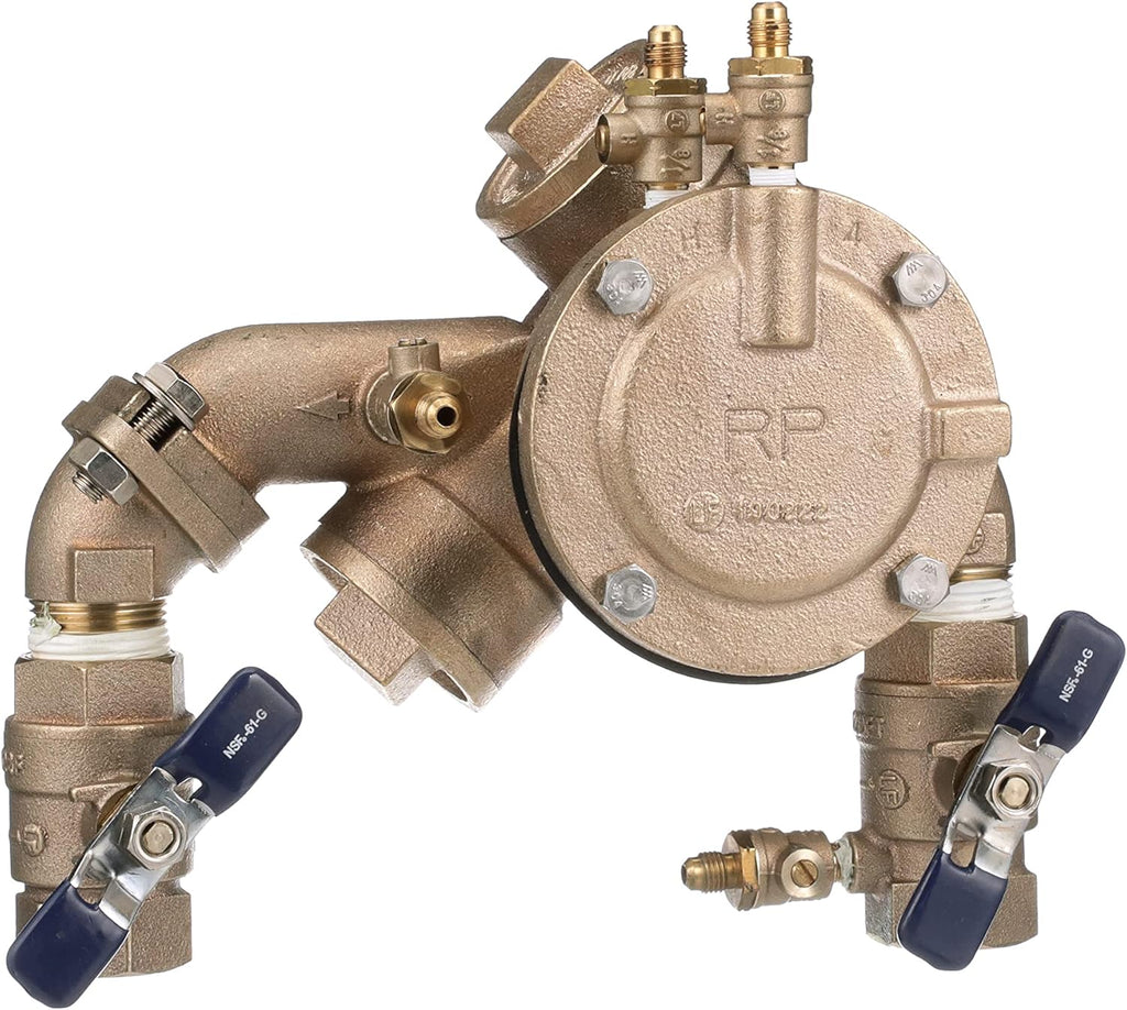 1" Lead Free Angled Union Quarter Turn Shutoff Reduced Pressure Assembly U93621