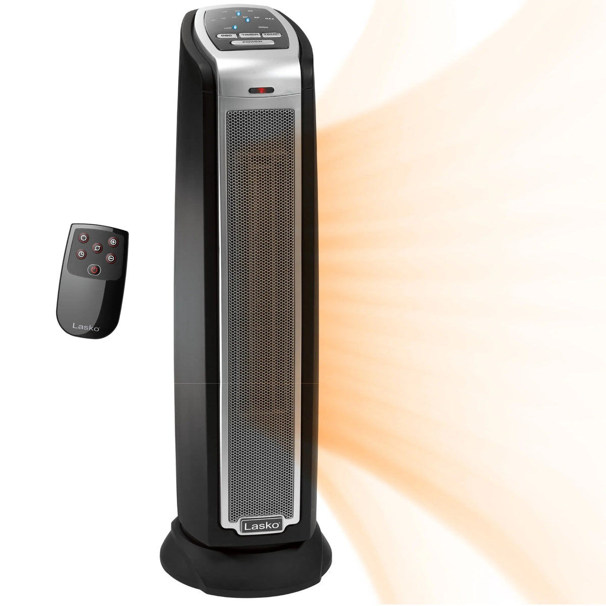 22.5 1500W Oscillating Ceramic Tower Electric Space Heater White N5112