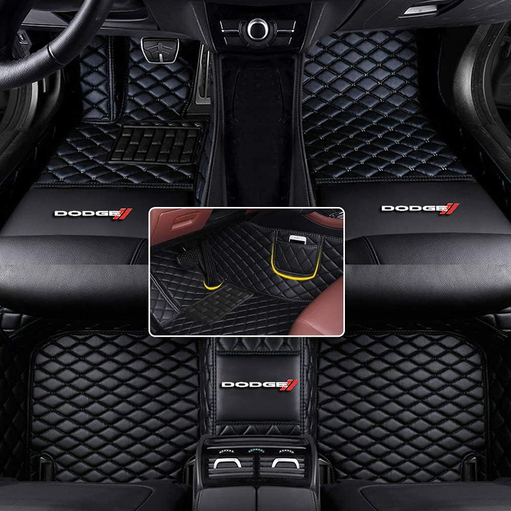 Custom Automotive Floor Mats Fit for Dodge Challenger Charger Durango Journey RAM 1500 All Weather Leather Car Mat Non-Slip Waterproof Y921851