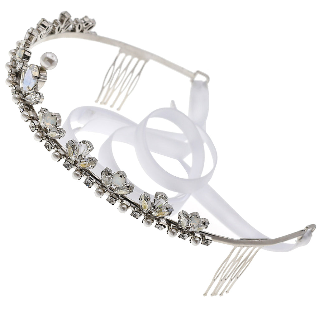 Silver Wedding Bridal Tiara With Swarovski Crystals K38642