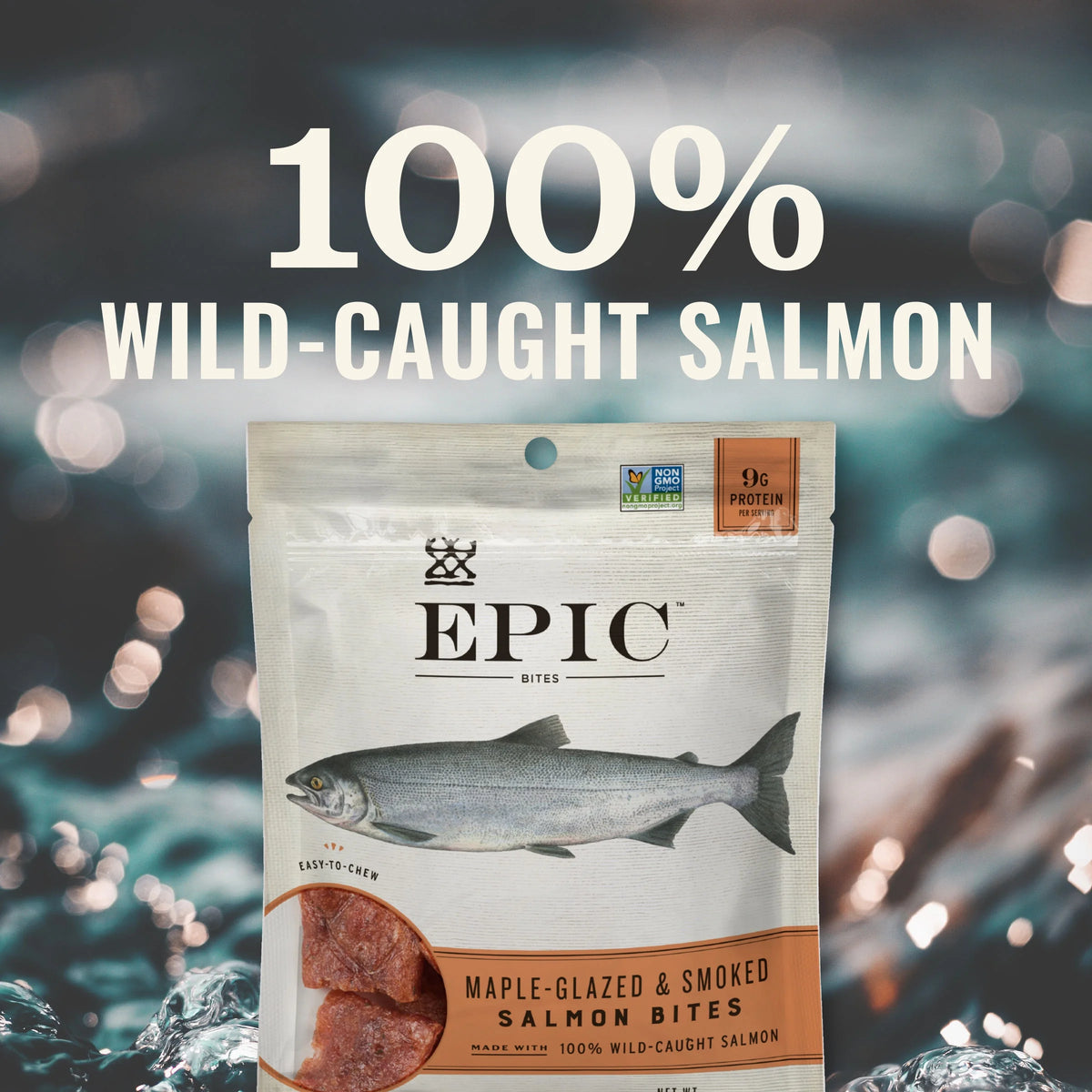 Salmon Bites, Wild Caught, 8 ct, 2.5 oz Pouches E96683
