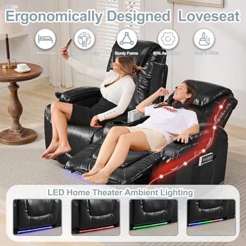 Blue Power Reclining Loveseat Sofa K54333