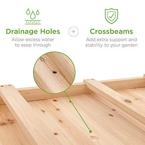 48x24x32-inch Mobile Elevated Wood Planter S488496