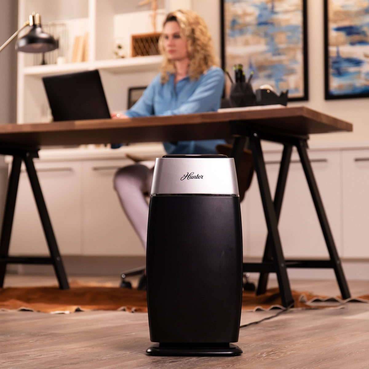 Black/Silver HEPA Tower Air Purifier B294187