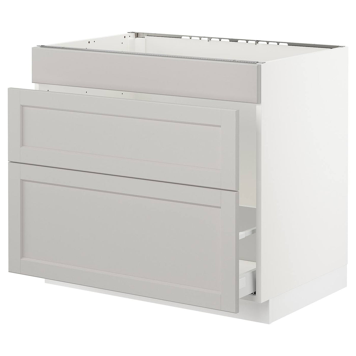 White Base Cabinet with Sink and Waste Sorting J2187