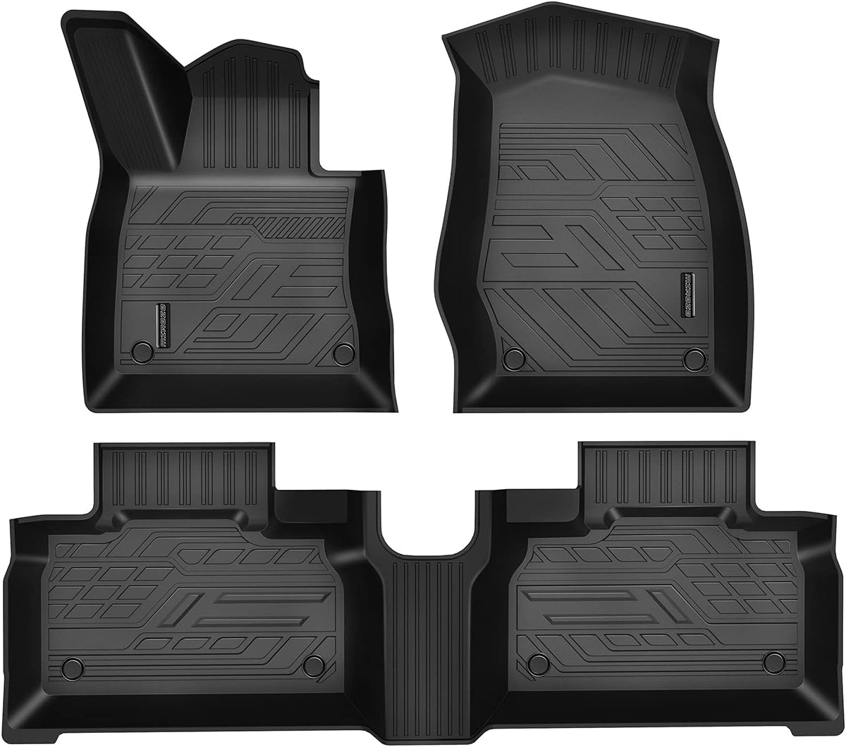 All-Weather Car Floor Mats Front and 2nd Row U9034