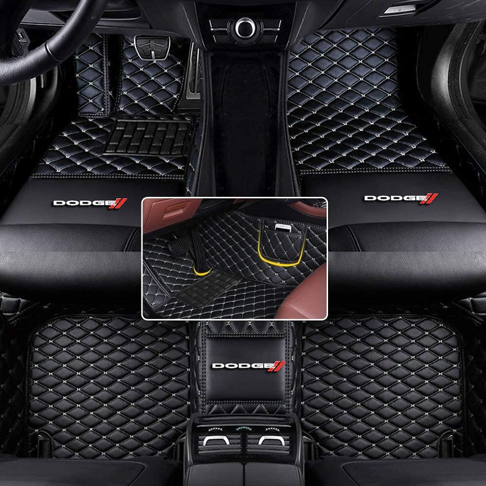 Custom Automotive Floor Mats Fit for Dodge Challenger Charger Durango Journey RAM 1500 All Weather Leather Car Mat Non-Slip Waterproof Y921851
