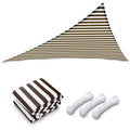 Brown White Triangle Sun Sail Shade Canopy W378386